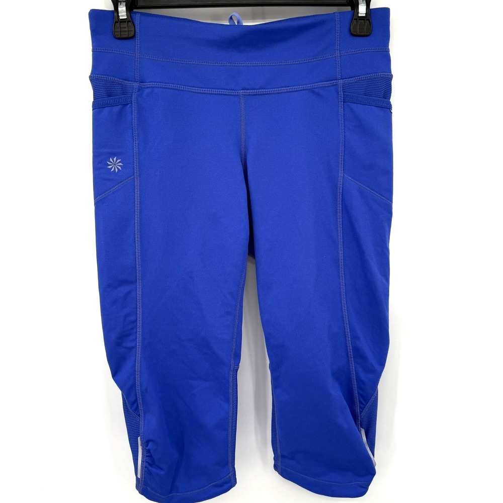Athleta Be Free Knicker Leggings Women Small Petite Blue Running Crop 964251